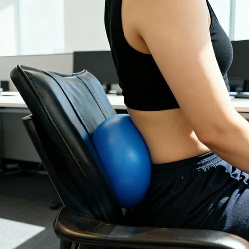 9-Inch Mini Exercise Ball - Non-Slip Yoga & Pilates Ball for Core - Blue