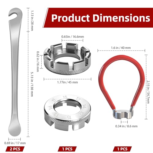 8-Way Bicycle Spoke Wrench Tool Set for Wheel Maintenance