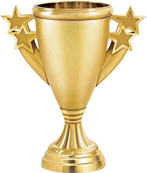 Crown Awards Gold Cup Trophy - 5.25" Starburst Recognition Award with Custom Engraving