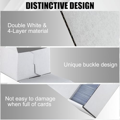 10-Pack Trading Card Storage Box for 1100 Game Cards - Durable Corrugated Design