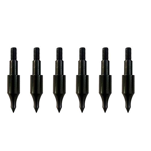 100 Grain Archery Field Points - 12 Pack Screw-In Practice Arrow Tips