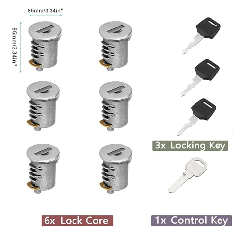 6 Pack Lock Cores for Yakima SKS Rack System - Secure & Durable
