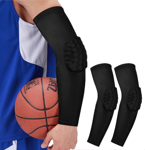 Honeycomb Anti-Collision Arm Sleeves - 2 Pack, Medium Black