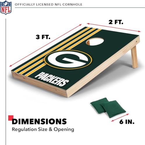 NFL Cornhole Set - Green Bay Packers - 2 Boards & 8 Bags