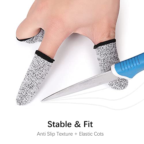 Cut-Resistant Finger Cots - 12PCS Gray Finger Protectors