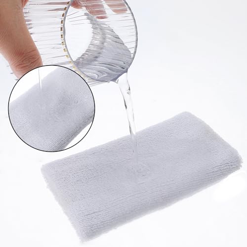 Wrist Sweatbands - Elastic Sport Wristbands for Working Out - White