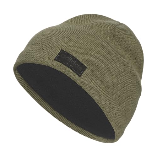 adidas Men's Premium Skully Beanie Olive Strata Green/Black/Carbon Grey One Size