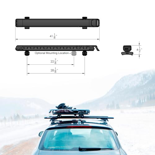 Durable Rooftop Ski & Snowboard Rack - 6 Skis/4 Snowboards, Black Metallic/Gray Anodize