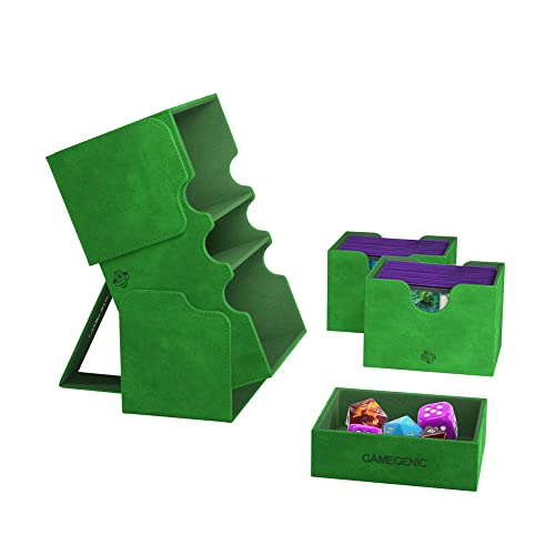 Gamegenic Stronghold 200+ XL Deck Box - 200 Double-Sleeved Card Storage with Accessories Drawer