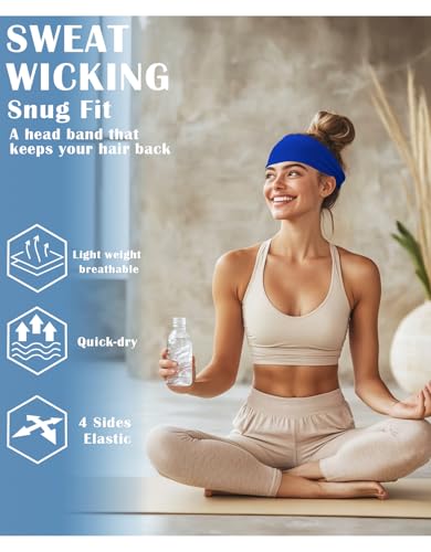 Non-Slip Sweat Headband for Men & Women - Royal Blue