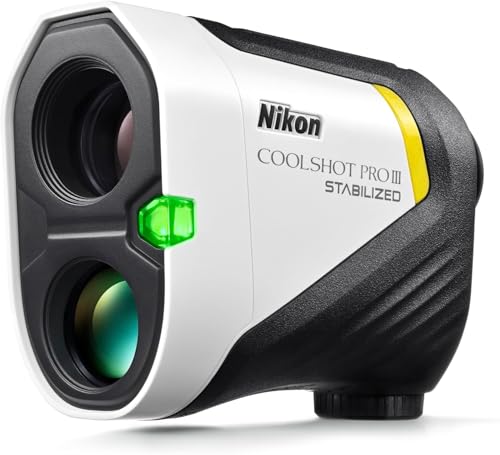 Golf Laser Rangefinder - Nikon COOLSHOT PROIII STABILIZED, Waterproof, 6X Monocular, Slope Compensation & Hyper Read