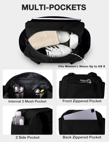 Lightweight 14-Inch Gym Bag for Men & Women - Mini Duffle with Pockets