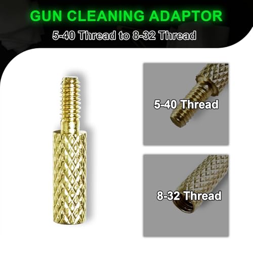 Brass Cleaning Rod Adapter Set - 5-40 to 8-32, 8-32 to 10-32, 10-32 to 5/16-27