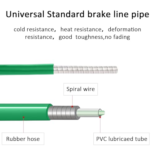 Bicycle Brake Cable Housing - 5mm x 9.84ft with End Caps - Green