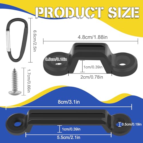 Kayak Pad Eye Kit - 12 Pcs Deck Rigging Tie Down Eyelets with Screws