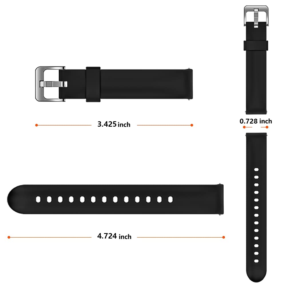 FITVII 16mm Quick Release Watch Band Slim Fitness Tracker (HM08)