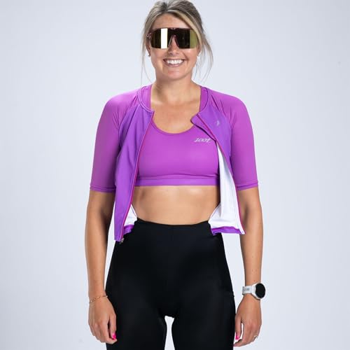 Women's Triathlon Full-Zip Racesuit - Moisture-Wicking with Chamois