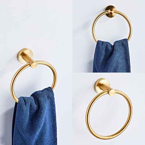 Brushed Gold Bathroom Hardware Set 10 Piece with Towel Racks for Bathroom, SUS304 Stainless Steel Bath Towel Bar Set, 24 Inch Wall Mounted Accessories Kit¡¦