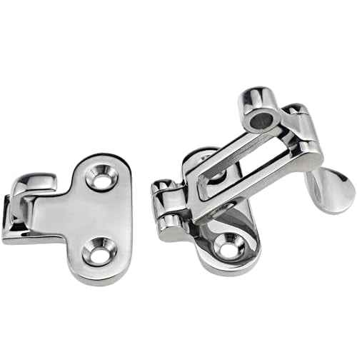 Stainless Steel Hasps Marine Grade 316 SS Boat Latches Heavy Dudy Door Latch with Screws (B-2 Pack)