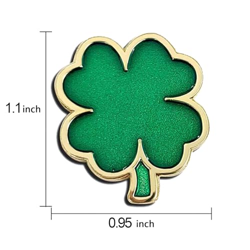 UNYNY 2 Pcs Clover Golf Ball Markers with Hat Clip - Lucky Four Leaf Clover Design
