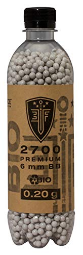 Biodegradable 6mm Airsoft BBs - 2700 Count, 0.20g Premium Ammo
