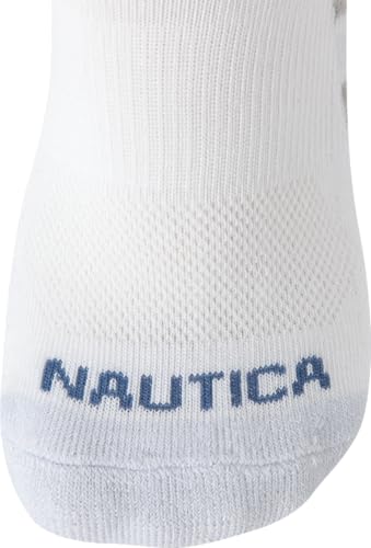 Moisture Wicking Quarter Socks - Cushion Athletic Socks 6 Pack - White Logo