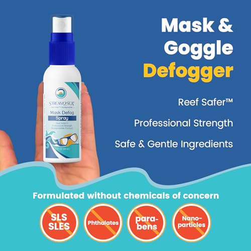 Anti-Fog Spray for Swim Goggles, Snorkel & Ski Masks - 2 Fl Oz