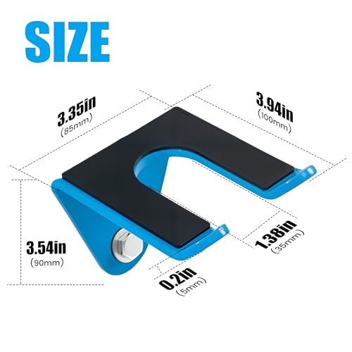 Wall-Mounted Gym Organizer Rack - Resistance Band & Barbell Storage - Blue