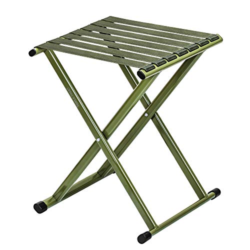 TRIPLE TREE Folding Stool 17.8" Heavy Duty Camping Chair Supports 600 lbs – Outdoor Portable