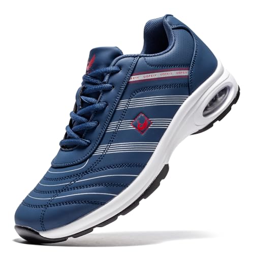 U.Ofeiy Men's Blue 9.5 Arch Fit Golf Shoes - Casual Anti-Slip Outdoor Sneakers