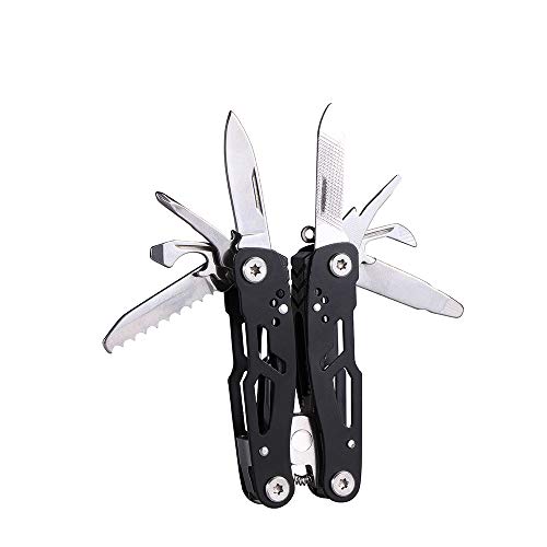 MINI Multitool Pliers, Birthday Christmas Gifts for Men Boyfriend Dad Husband Women, Pocket Knife 14-In-1, Rugged and Practical Portable Computer and Bike Gadgets, Black Camping and Survival Tools
