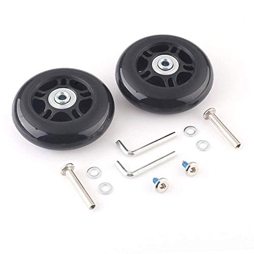 F-ber 75x24mm Inline Skate & Luggage Suitcase Wheel Replacement Kit, OD 76 W 24, ID 6mm, 35/40mm Axles