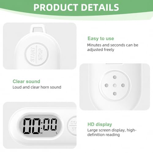 Mini Digital Keychain Timer - 2 Pack Countdown Stopwatch