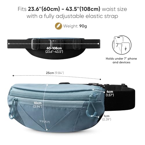 Lightweight Waterproof Fanny Pack for Men & Women - Adjustable Nylon Waist Bag
