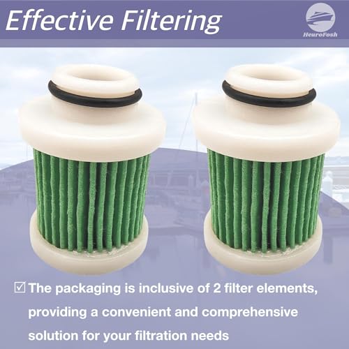 Yamaha 4-Stroke Fuel Filter Element for 25-135 HP Outboard Motor (2-Pack) - Fits Models 2005+