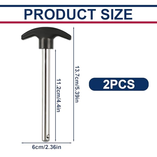 Heavy Duty 3/8 Inch Weight Stack Pins - 2 Pack for Gym Equipment