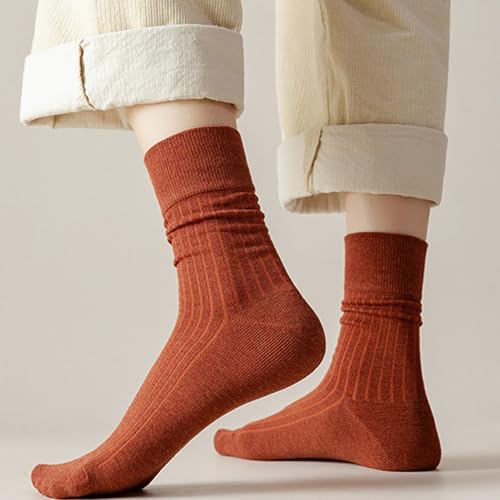 Riccess Multicolor Retro Athletic Crew Socks for Women & Girls, Above Ankle, Stretch Fit