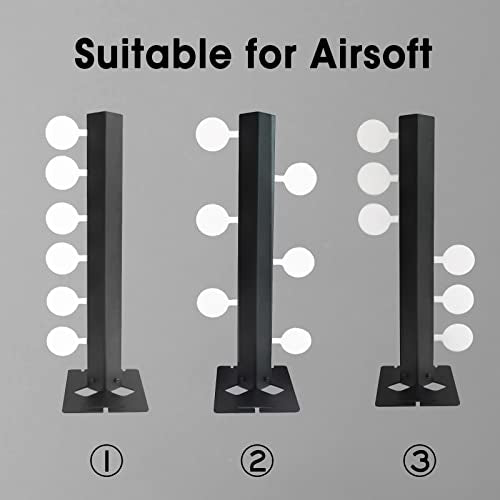 Metal Swing Shooting Target Stand with 6 Steel Plates for Airsoft