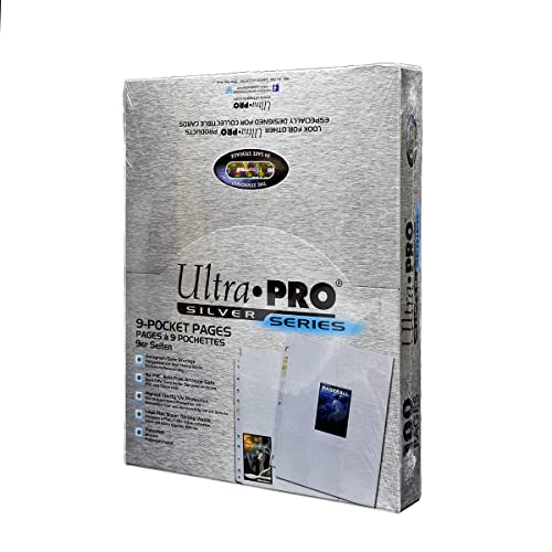 Ultra PRO Solid Silver Series 11-Hole Punch Pages for Trading Cards - 100 Pages