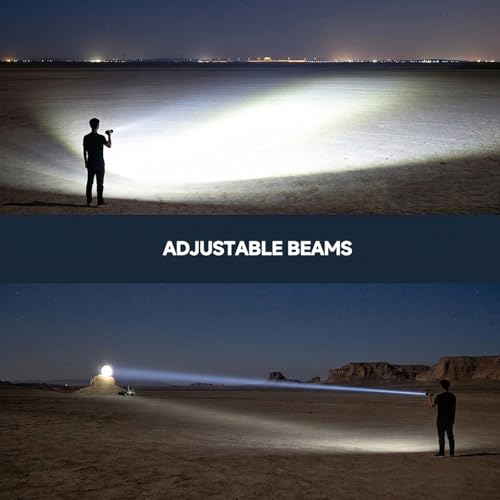 Rechargeable LED Flashlights 99,000 Lumens 3-Pack, Waterproof, 15-Hour Runtime