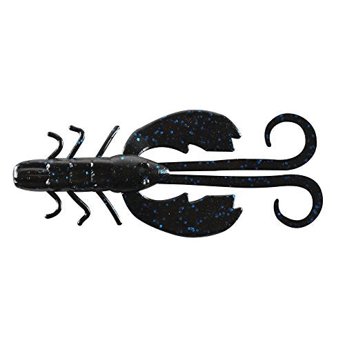 4" PowerBait Crazy Legs Chigger Craw - Black Blue Fleck (8 Count)