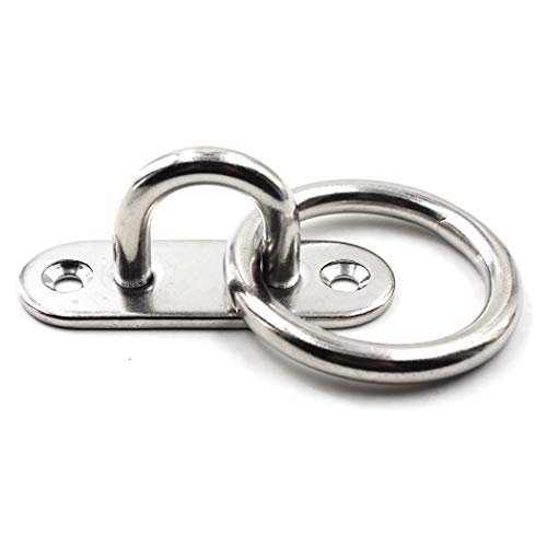 9mm Stainless Steel Eye Pad Plate with Ring - Yoga Swings & Hammocks