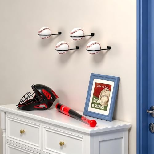 Baseball Wall Mount Display Holder - 1 Pack Black
