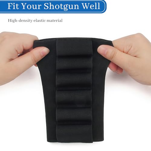 8 Round Shotgun Shell Holder - Black Buttstock Shell Holder