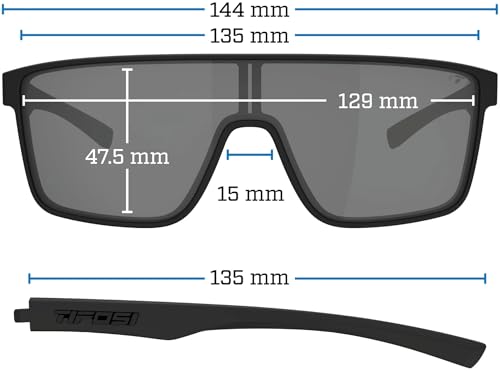 Oversized Shield Sunglasses for Cycling, Running & Golf - 100% UVA/UVB