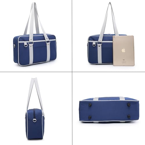 CHERRY SAUCE Kawaii Anime Ita Bag Canvas Shoulder Bag Royal Blue/Grey for Cosplay