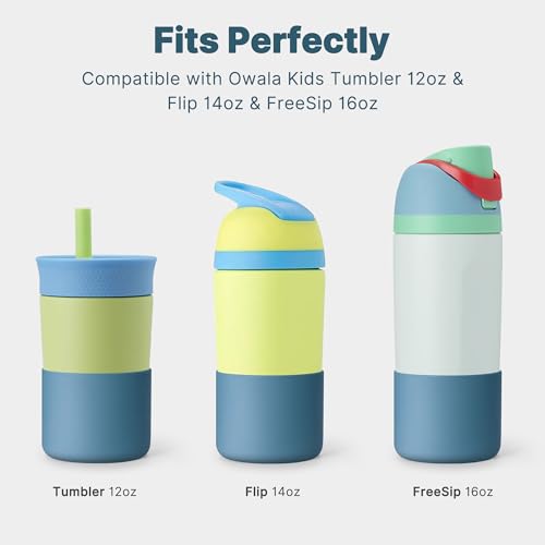 Silicone Protective Boot for Owala 16 oz & 14 oz Water Bottles - Denim Blue