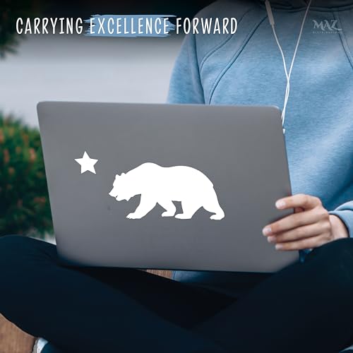 United Cali Bear Cartoon Vinyl Sticker - Waterproof Decal for Laptops & Water Bottles
