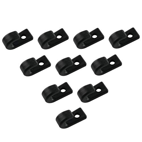 10 Pack Nylon J-Hook Bungee Cords for Kayaks & Canoes - 25x11x16mm