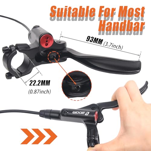 Bucklos 4-Piston Hydraulic Disc Brake Set for MTB - Front Left 850mm / Rear Right 1550mm (Pre-Bled)
